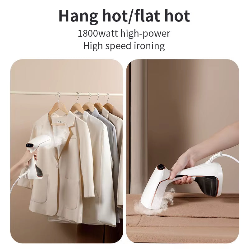 1800W Handheld Steam Hanging Iron Touch Screen Control 15 Seconds Fast Preheat 320Ml Portable Home Small Fabric Clothes Steamer